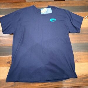 Costa Navy Blue Short Sleeve Shirt